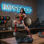 Estátua Mulher-Maravilha DC Comics Escultura 3D