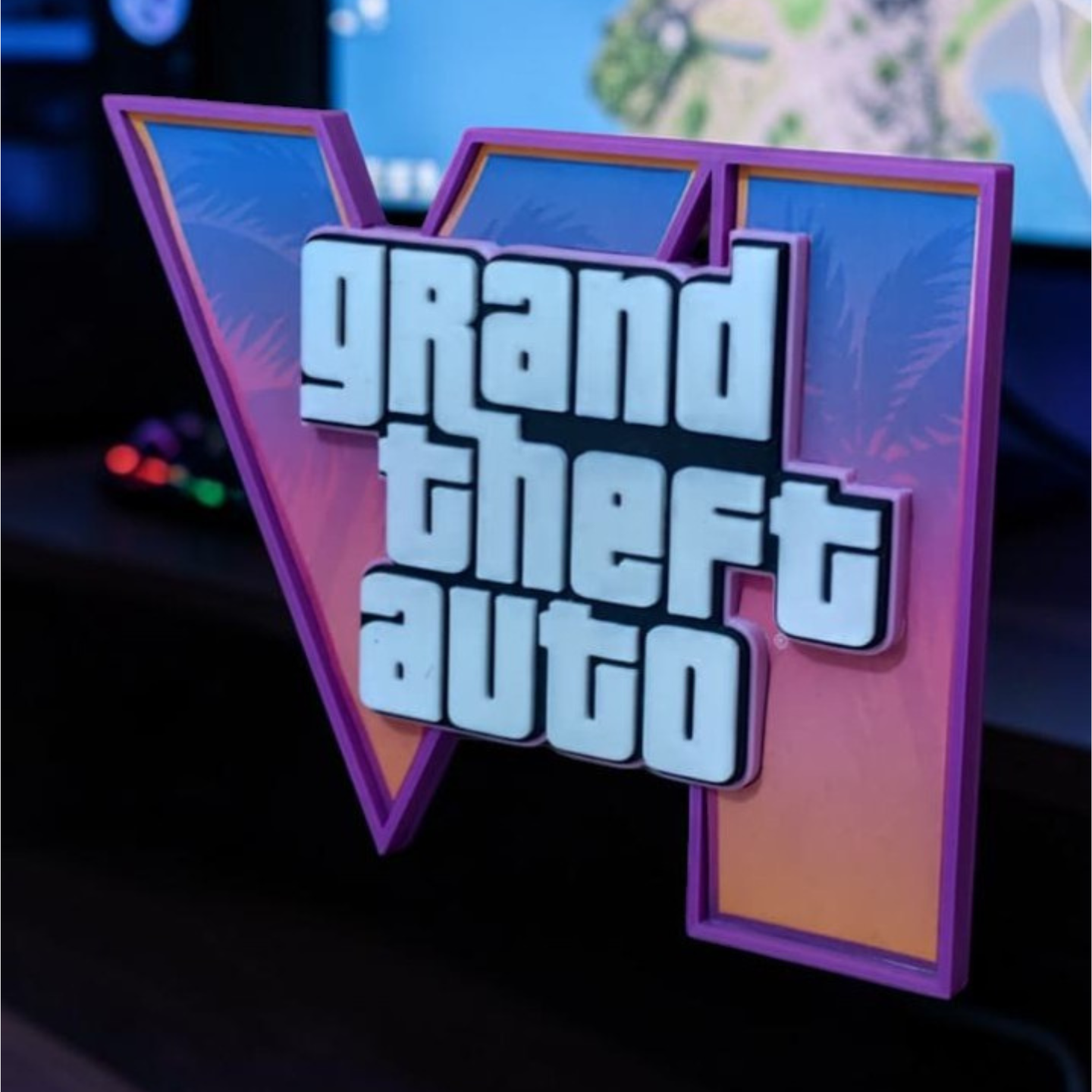 Logo 3D GTA VI – Edição Setup Gamer - Imagem 2