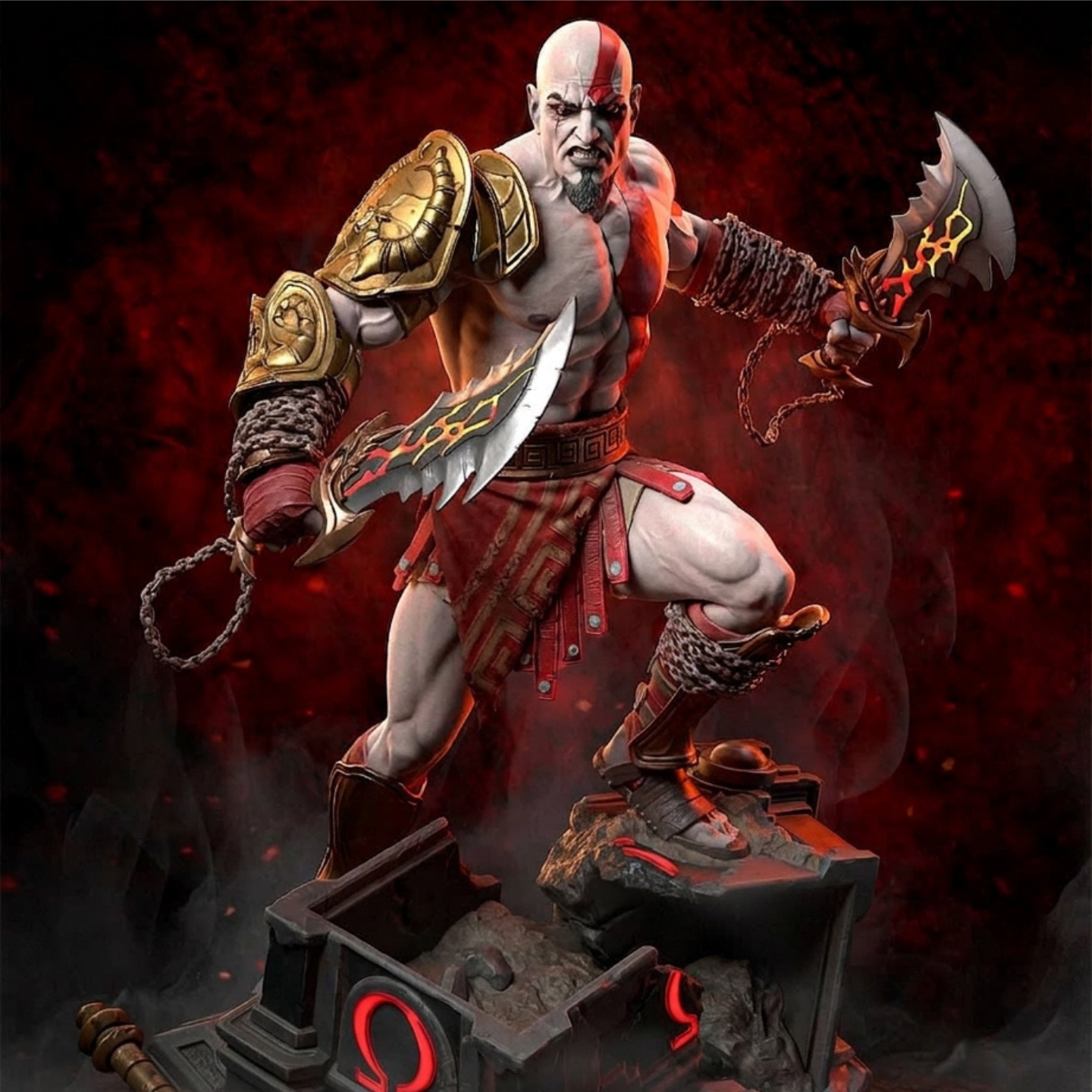 Action Figure Kratos – God of War com Lâminas do Caos - Imagem 4