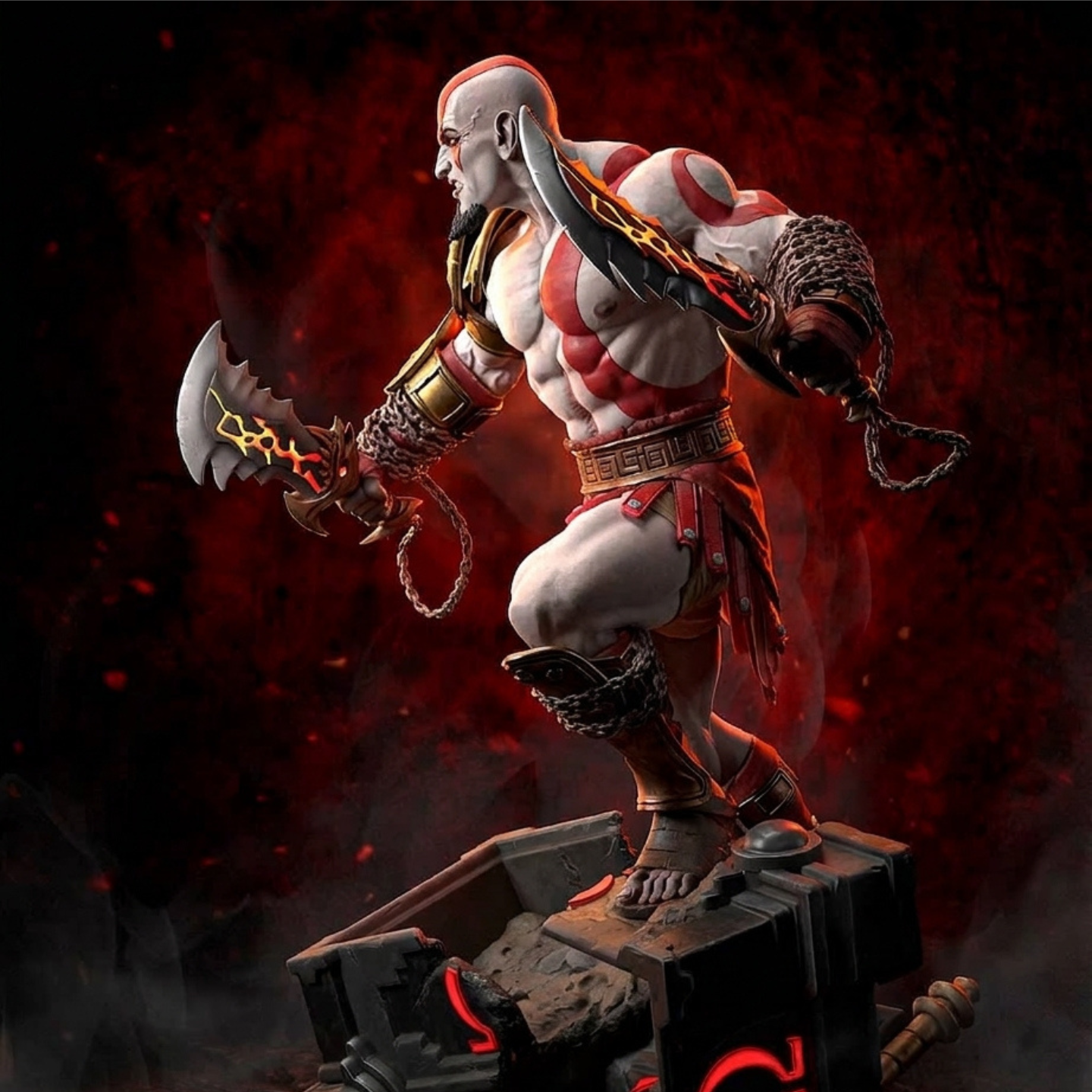 Action Figure Kratos – God of War com Lâminas do Caos - Imagem 3